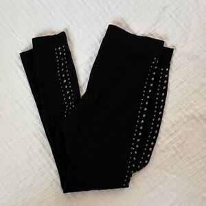 Black Studded Women's Leggings